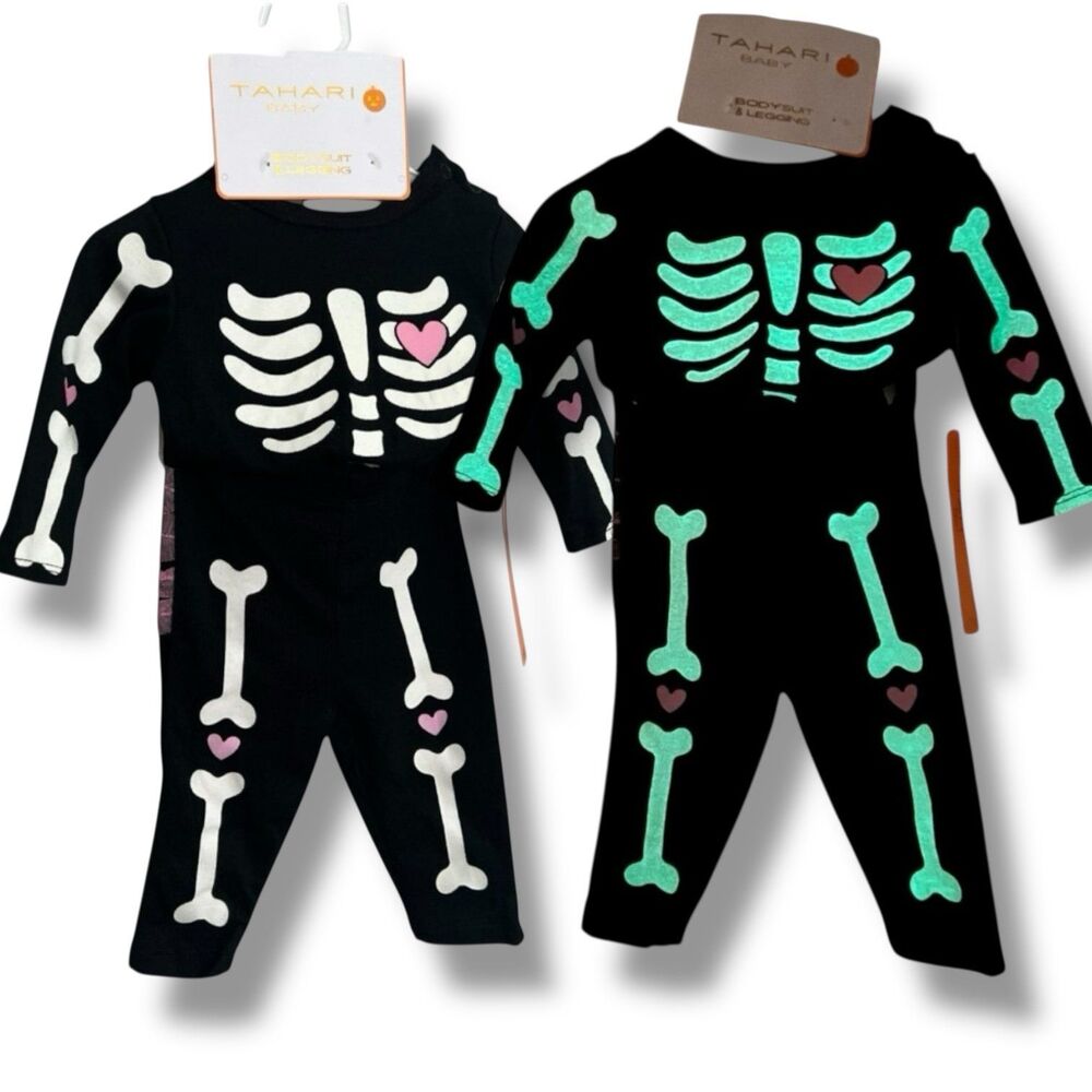 Baby Skeleton Costume Pajamas 3 to 6 Months